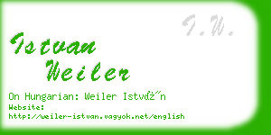 istvan weiler business card